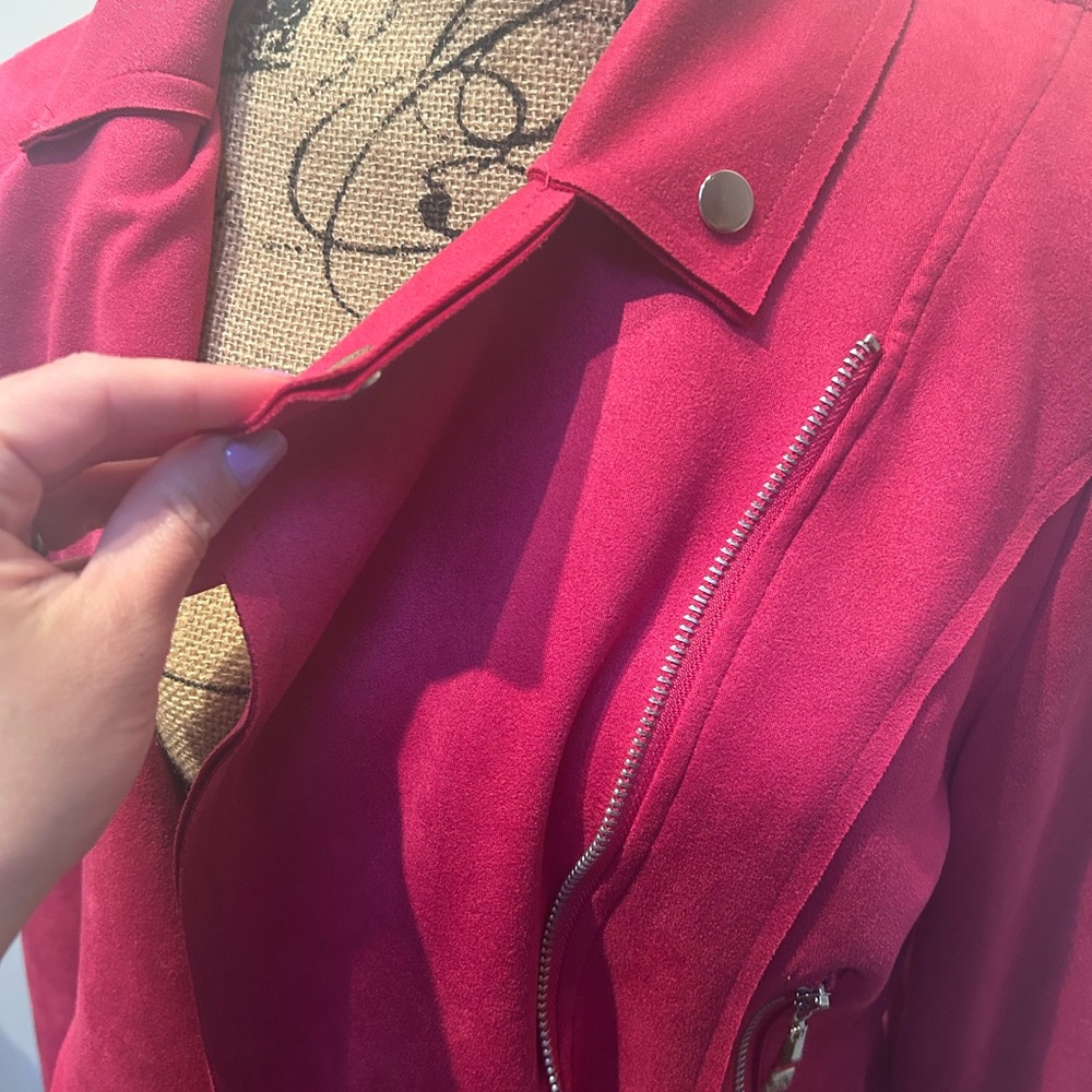 Bright Pink Moto Jacket - Women - Picture 6 of 6